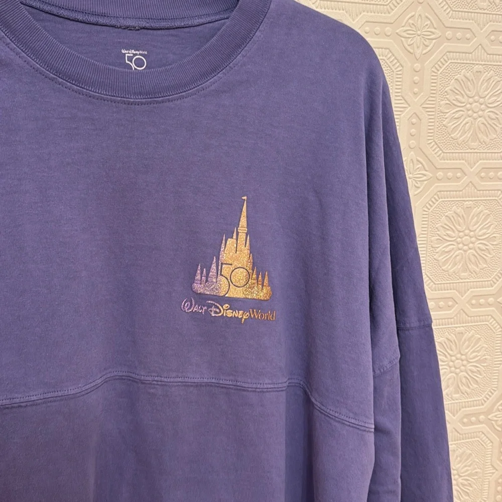 Walt Disney World 50th Spirit Jersey Glitter Lilac Spirit Jersey Size L